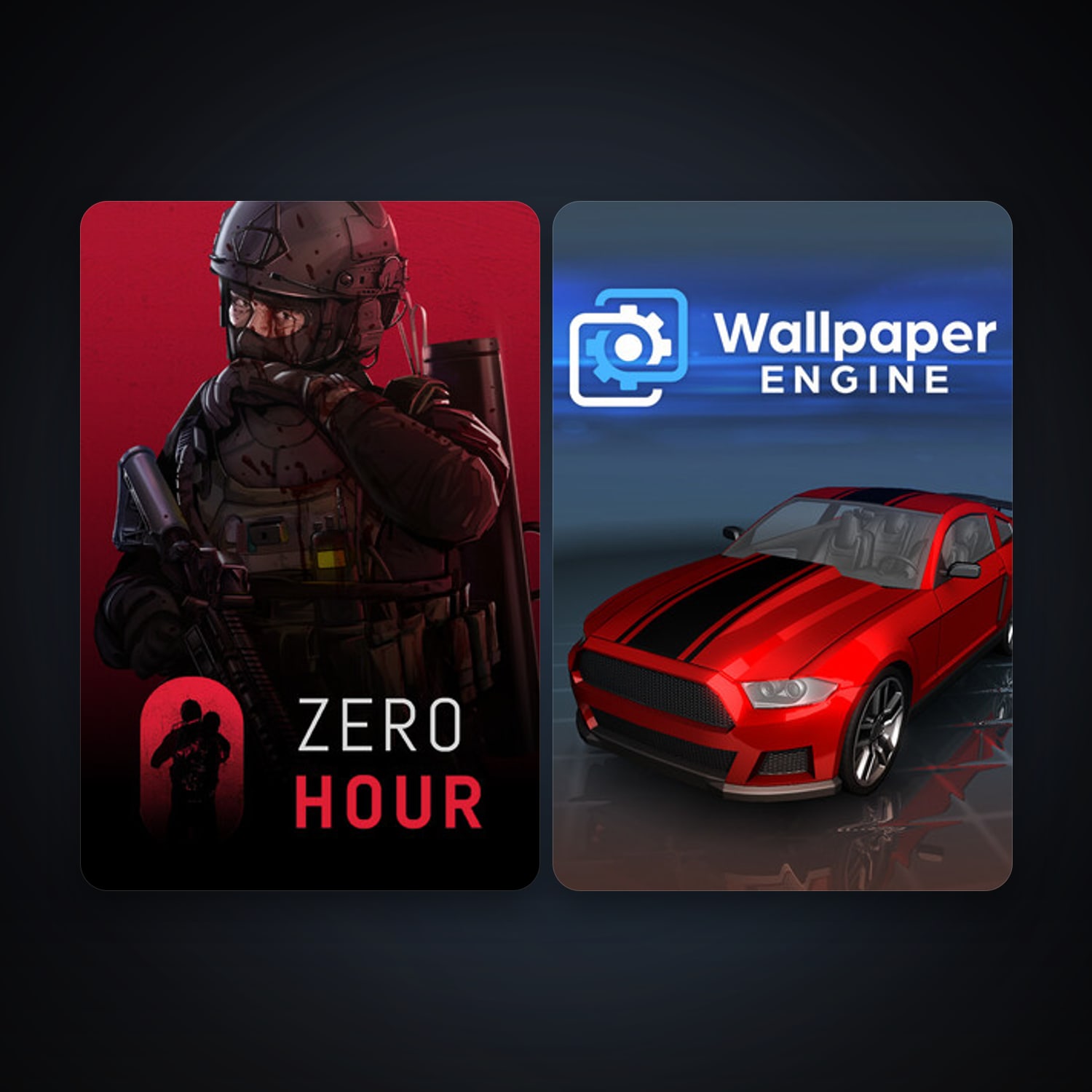 Wallpaper Engine + Zero Hour, 3 games, clean — HabibiAccounts