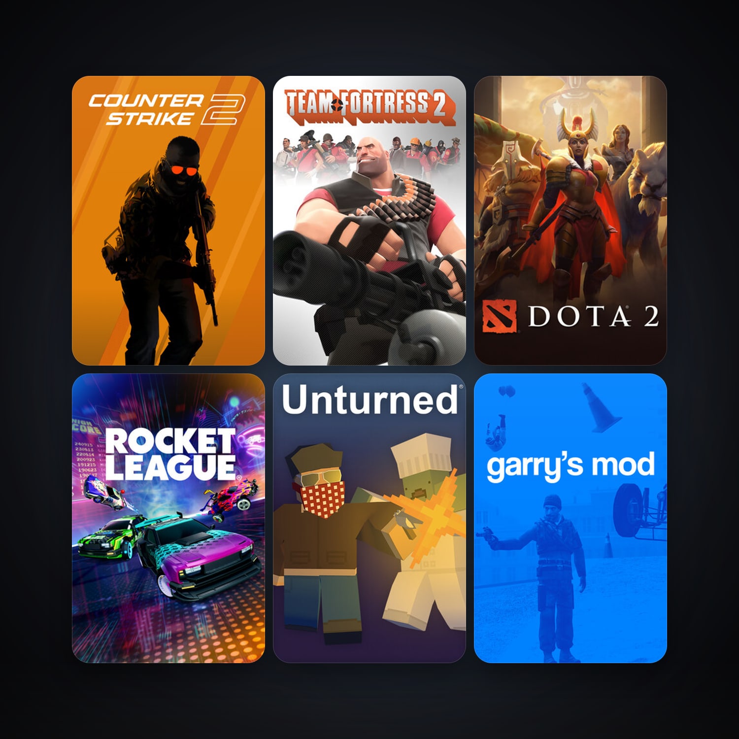 Team Fortress 2 + Left 4 Dead 2, 31 games, Steam 14, clean — HabibiAccounts