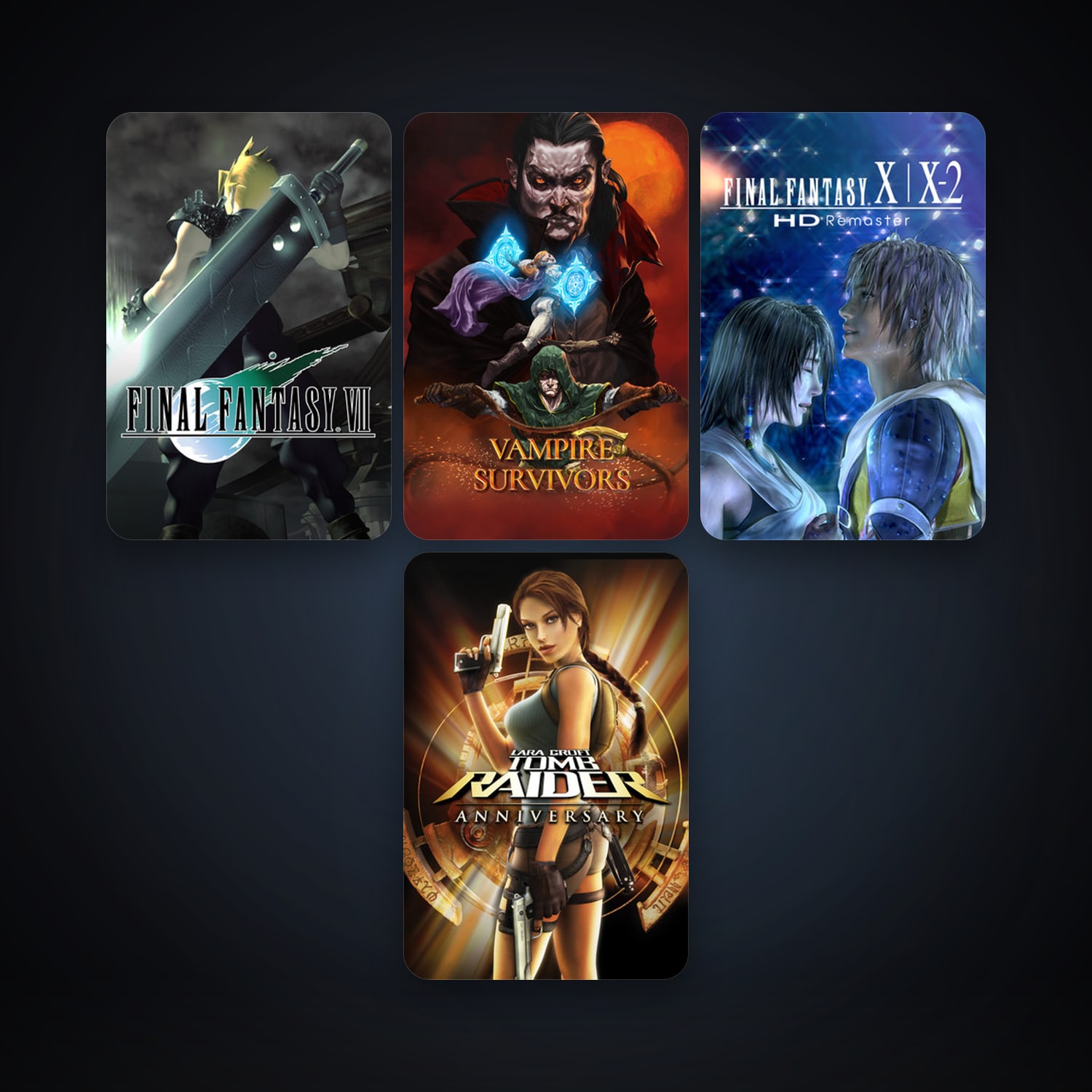 Tomb Raider: Anniversary + FINAL FANTASY VII, 6 games, clean — HabibiAccounts