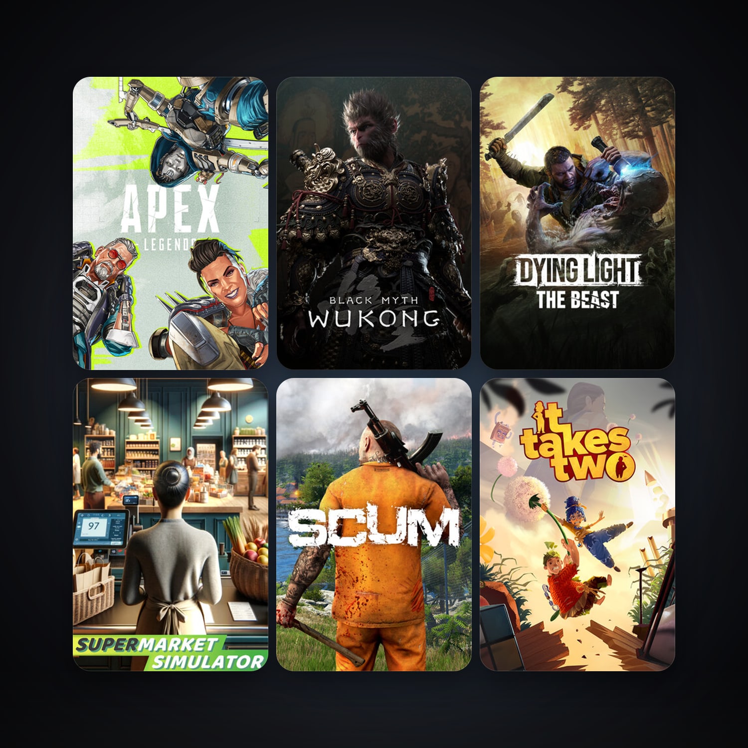 Wallpaper Engine + SCUM, 13 games, clean — HabibiAccounts