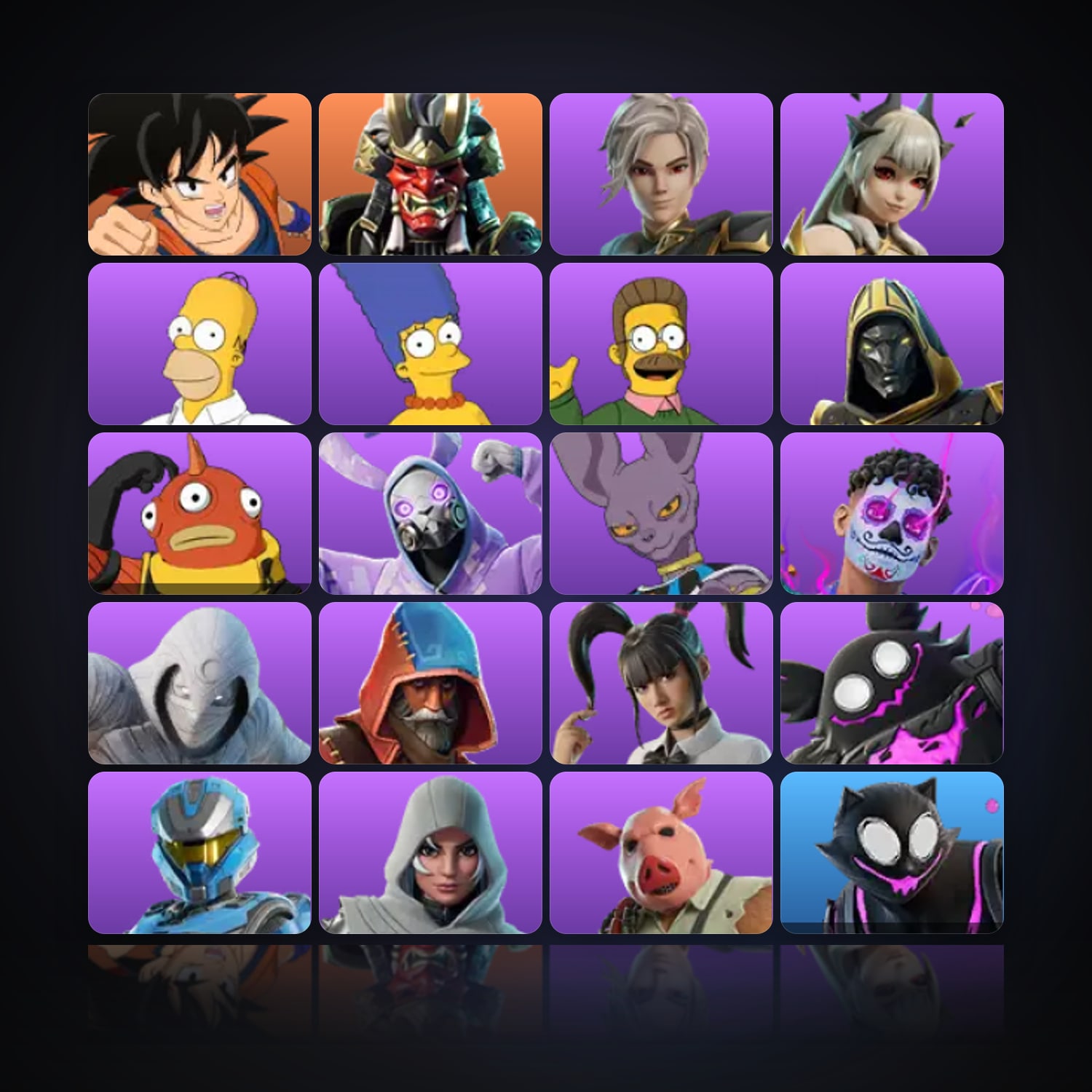 Fortnite | 20 Skins | 150 V-Bucks | Level 801 | 50 Wins — HabibiAccounts