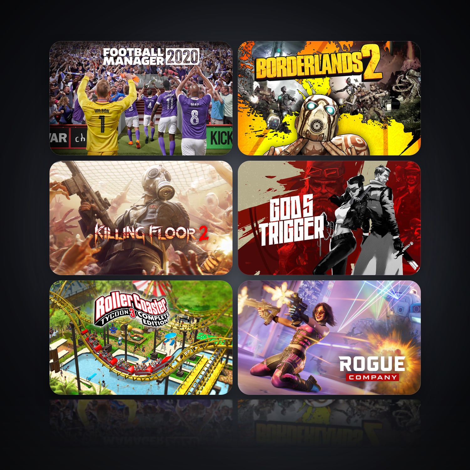 Football Manager 2020 & Borderlands 2 | 33 Games — HabibiAccounts