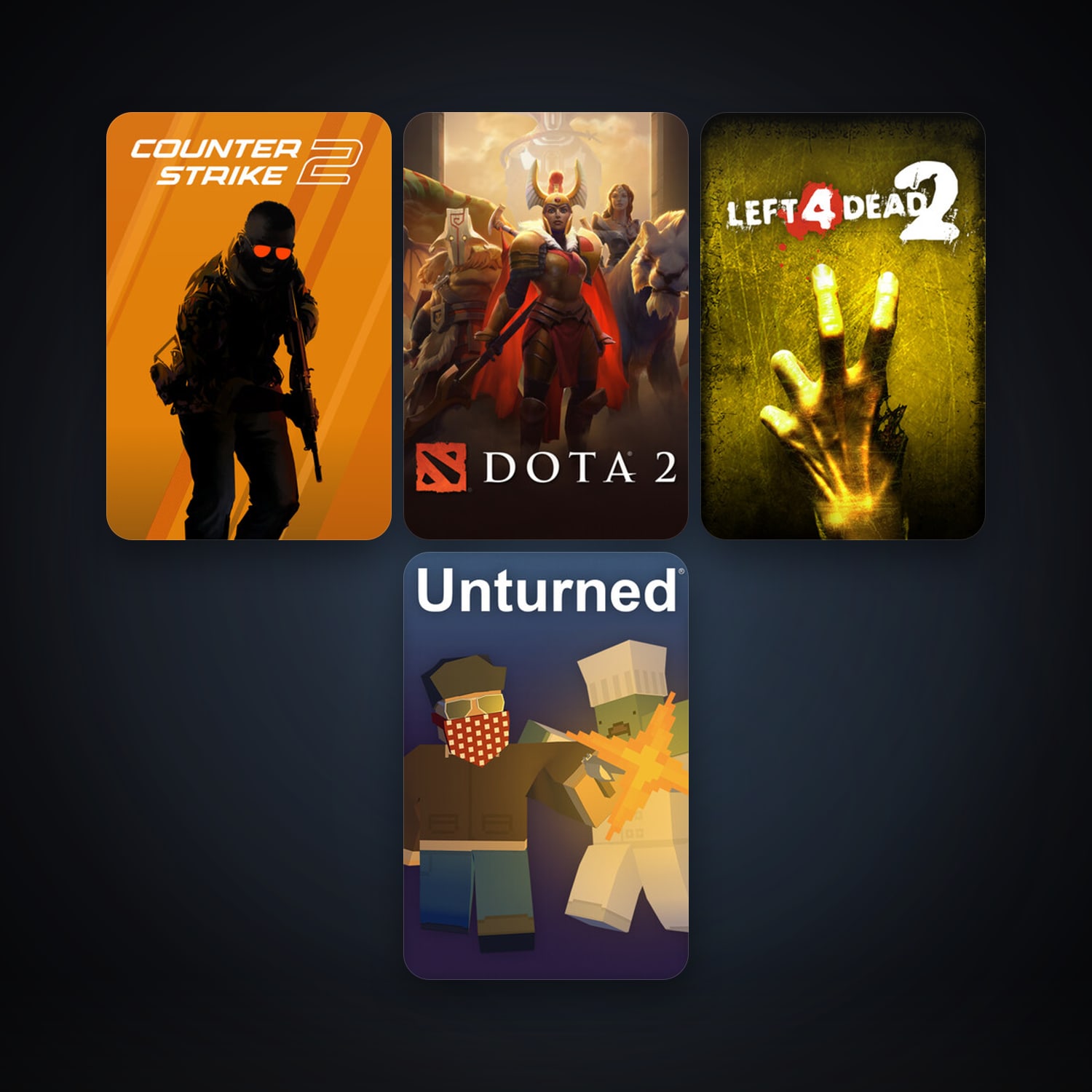 Left 4 Dead 2 + Dota 2, 4 games, clean — HabibiAccounts