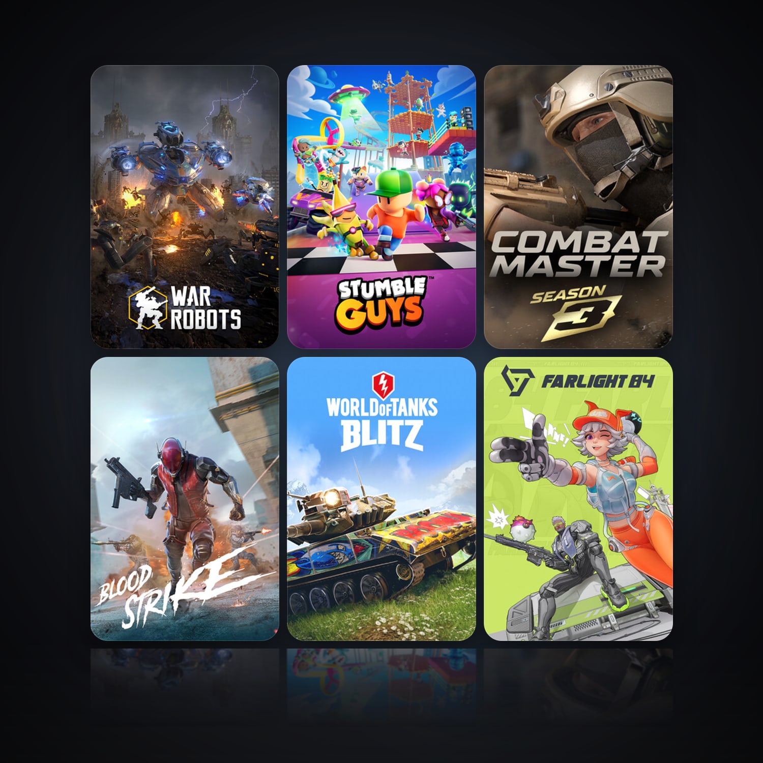 War Robots & Stumble Guys | 18 Games | Clean — HabibiAccounts
