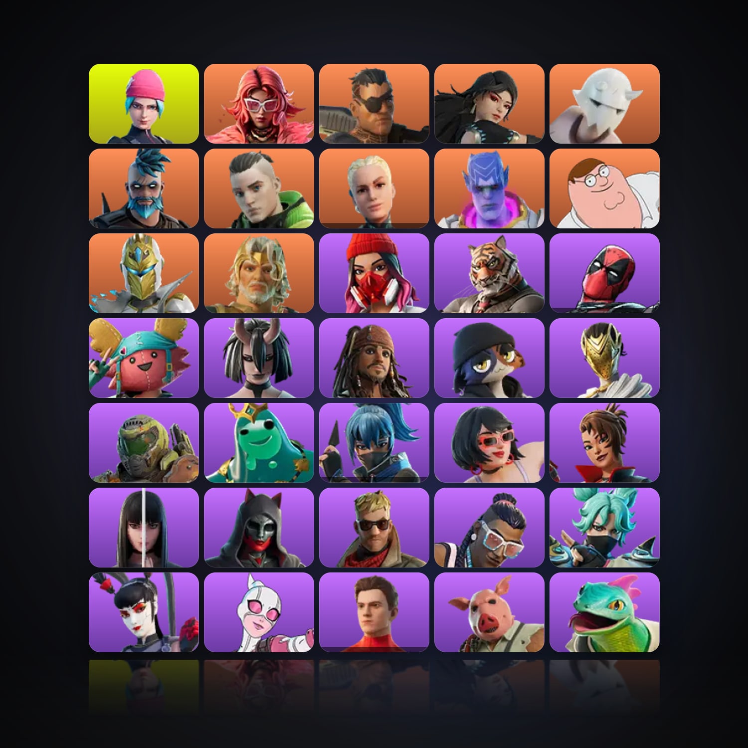 Fortnite | 102 Skins | 200 V-Bucks | Level 1055 | 86 Wins — HabibiAccounts