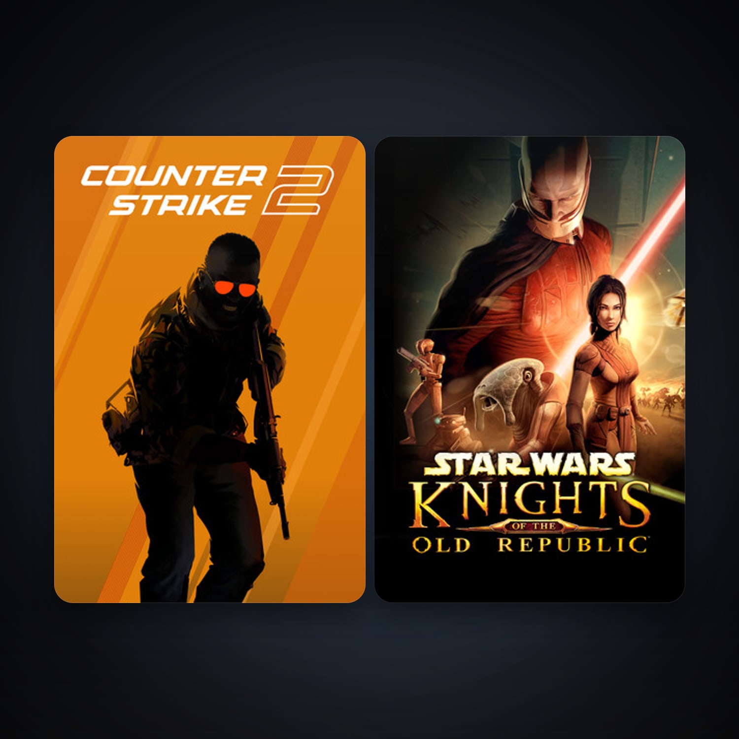 CS2 Prime + STAR WARS - Knights of the Old Republic, 2 games, clean — HabibiAccounts