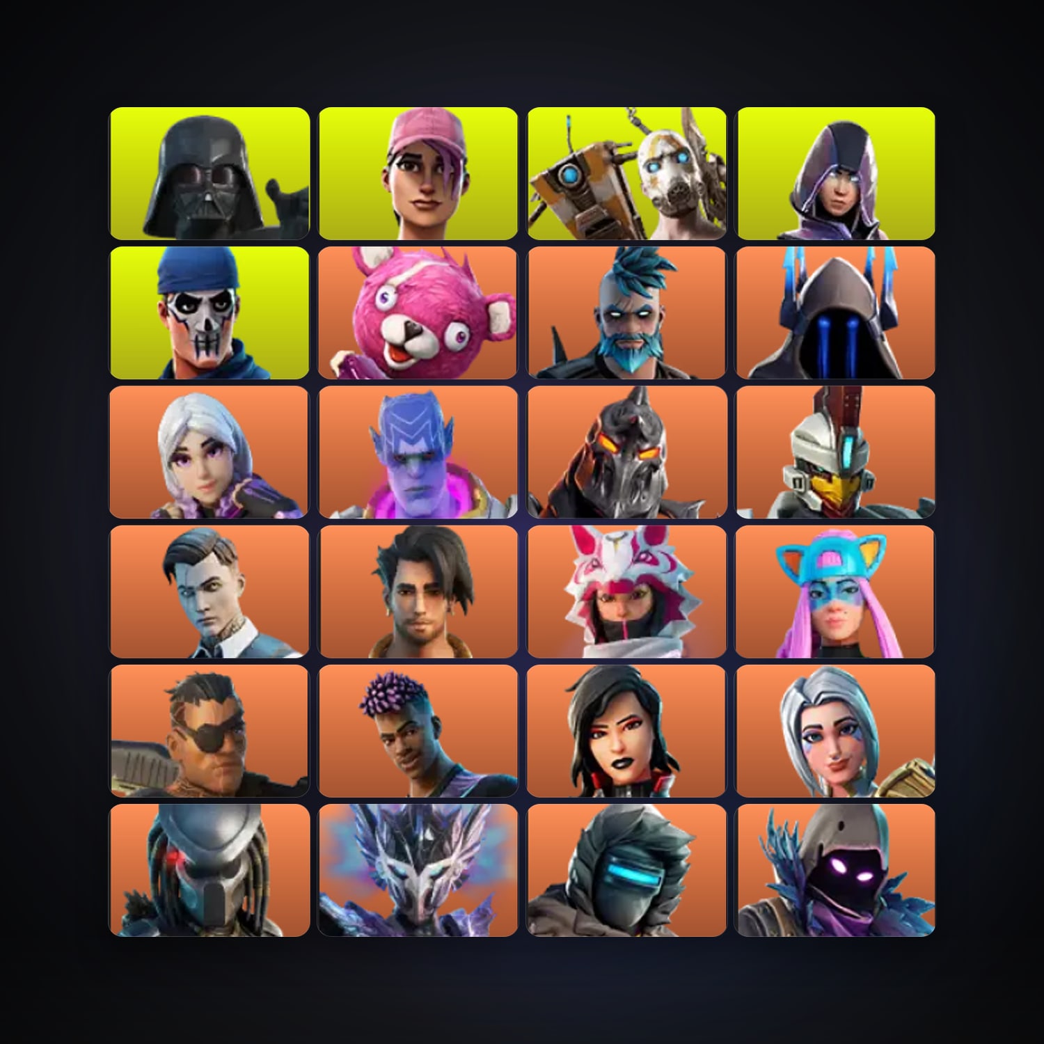 Fortnite locker — 448 skins — 500 V-Bucks — lvl 3919 — HabibiAccounts