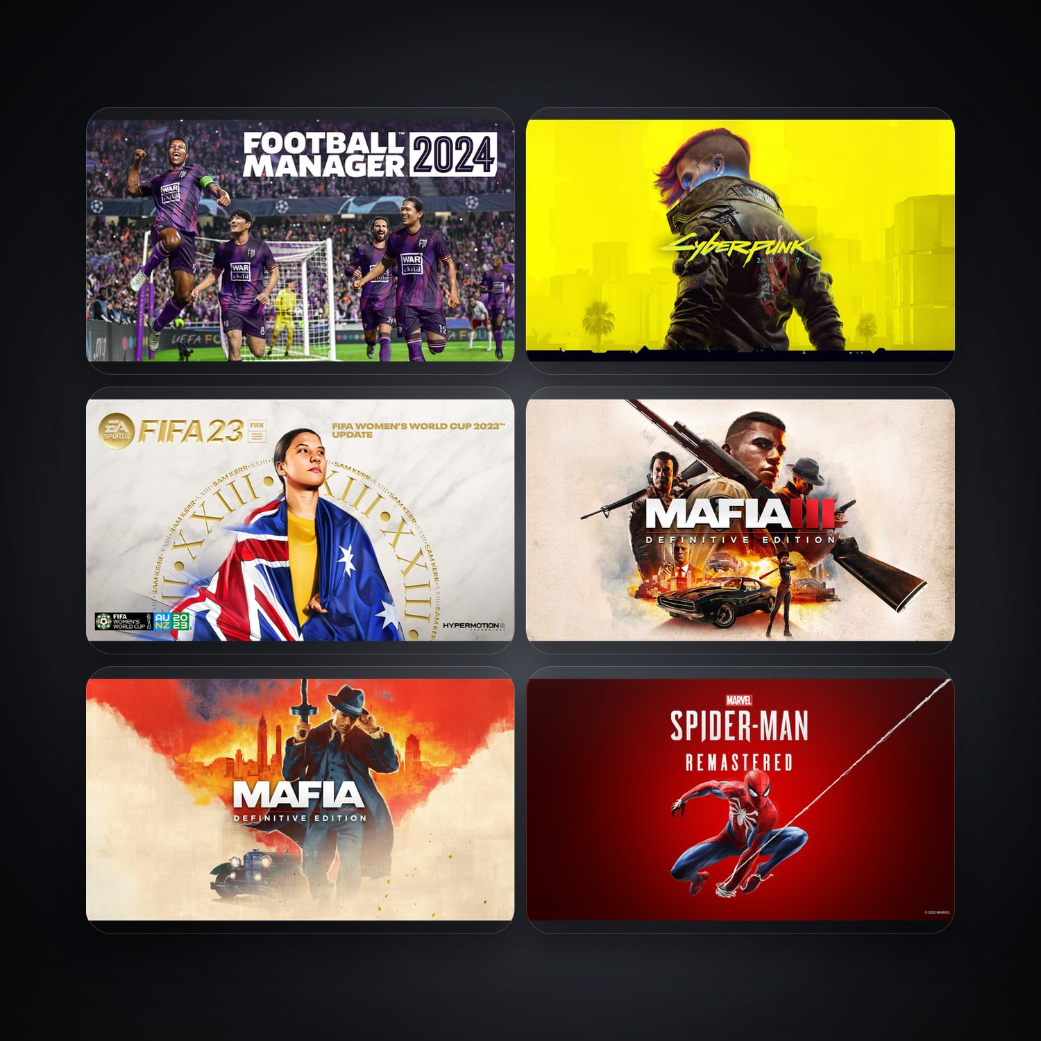 Football Manager 2024 & Cyberpunk 2077 | 188 Games — HabibiAccounts