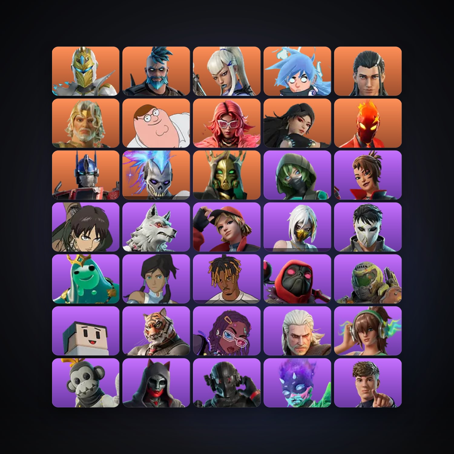 Fortnite | 156 Skins | 6.9K V-Bucks | Level 2170 | 162 Wins — HabibiAccounts