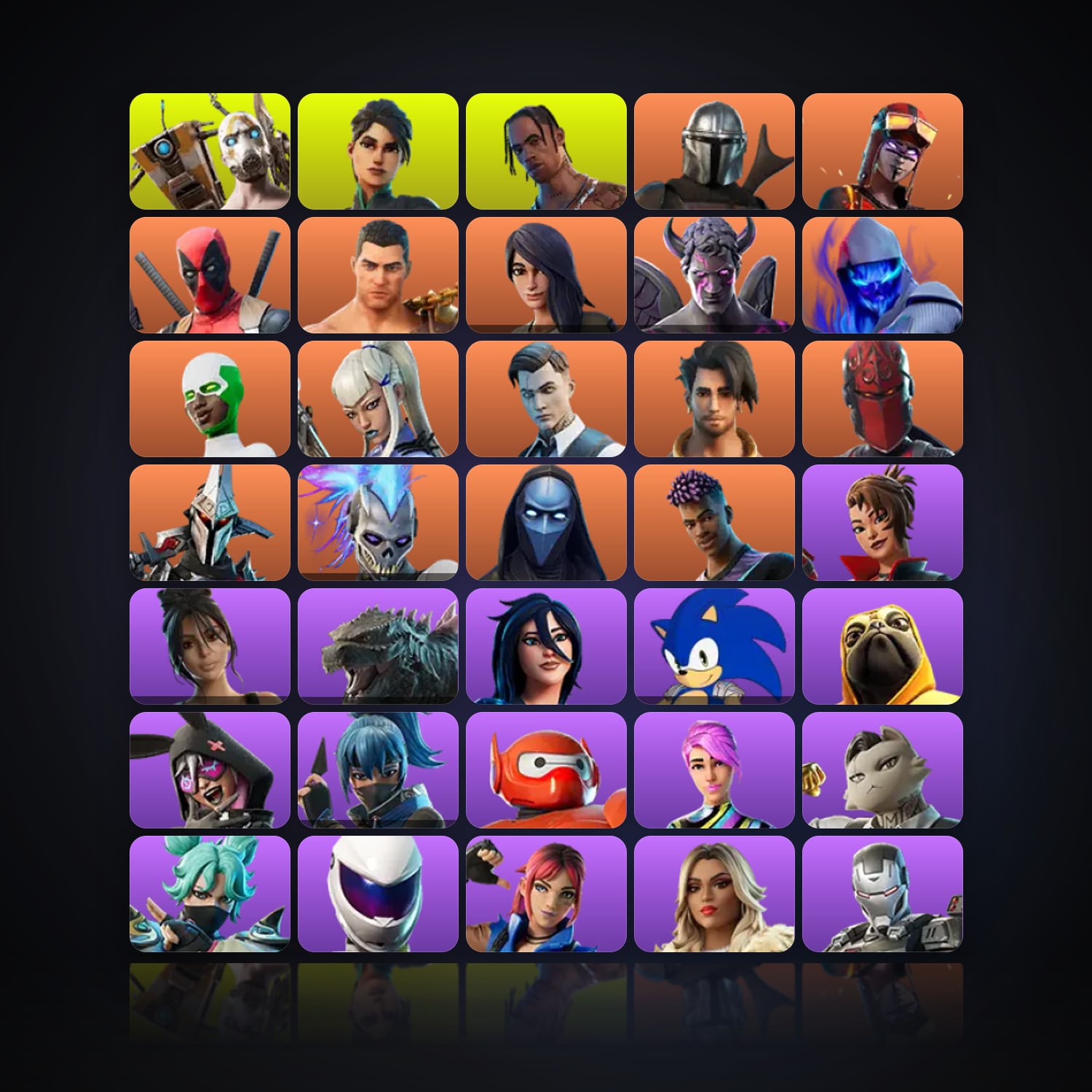 Fortnite | 164 Skins | 50 V-Bucks | Level 2539 | 386 Wins — HabibiAccounts