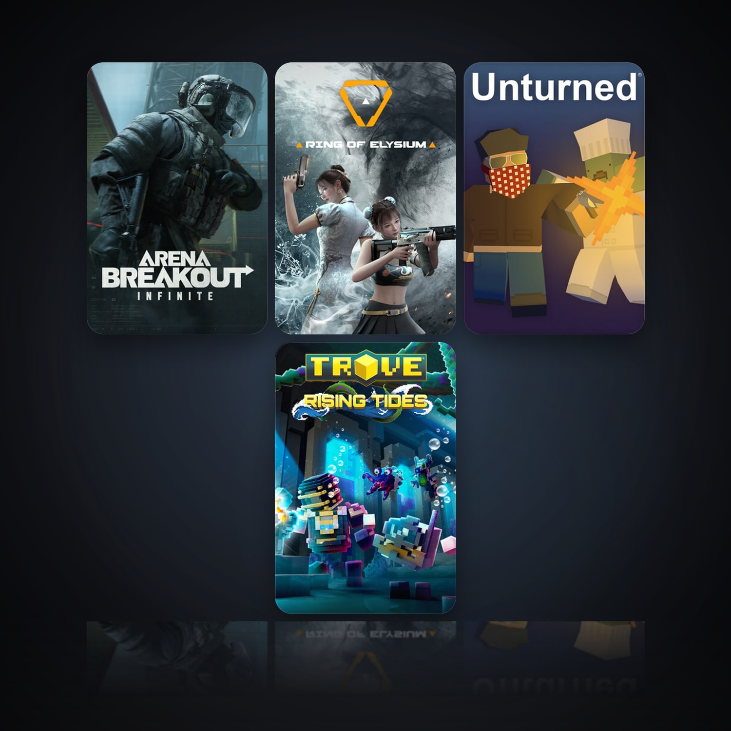 Arena Breakout: Infinite & Ring of Elysium | 13 Games | Clean — HabibiAccounts