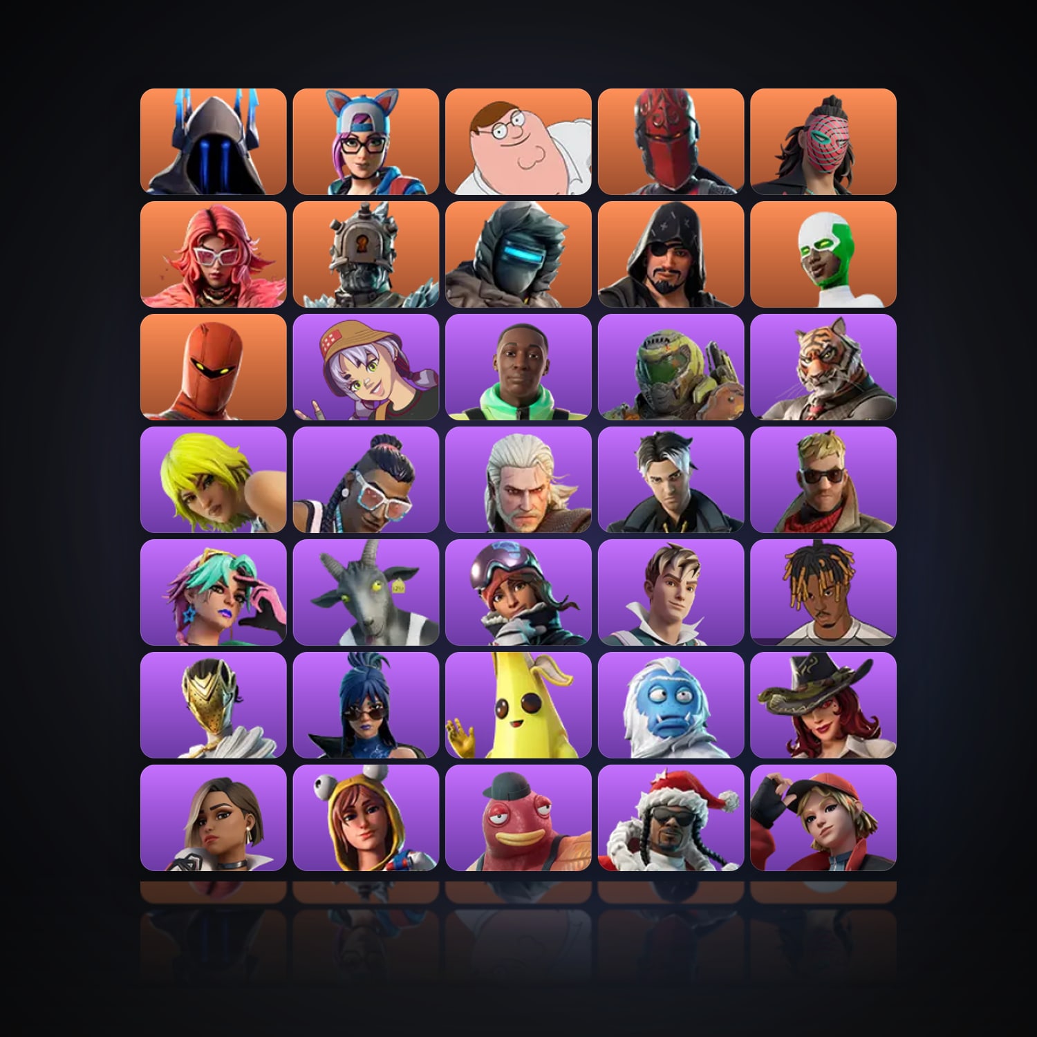Fortnite | 57 Skins | 250 V-Bucks | Level 1401 | 217 Wins — HabibiAccounts