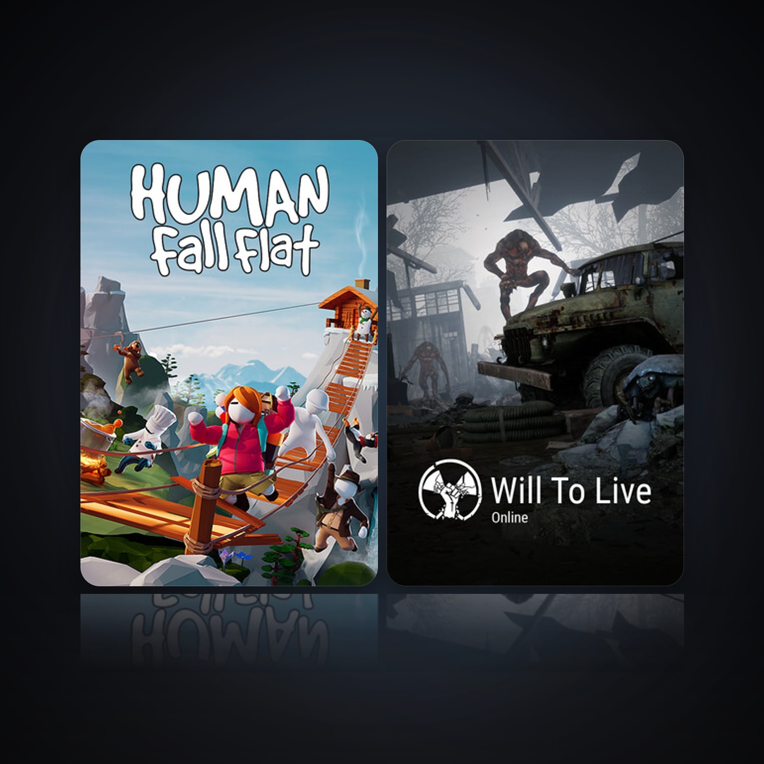 Human: Fall Flat & Will To Live Online — HabibiAccounts