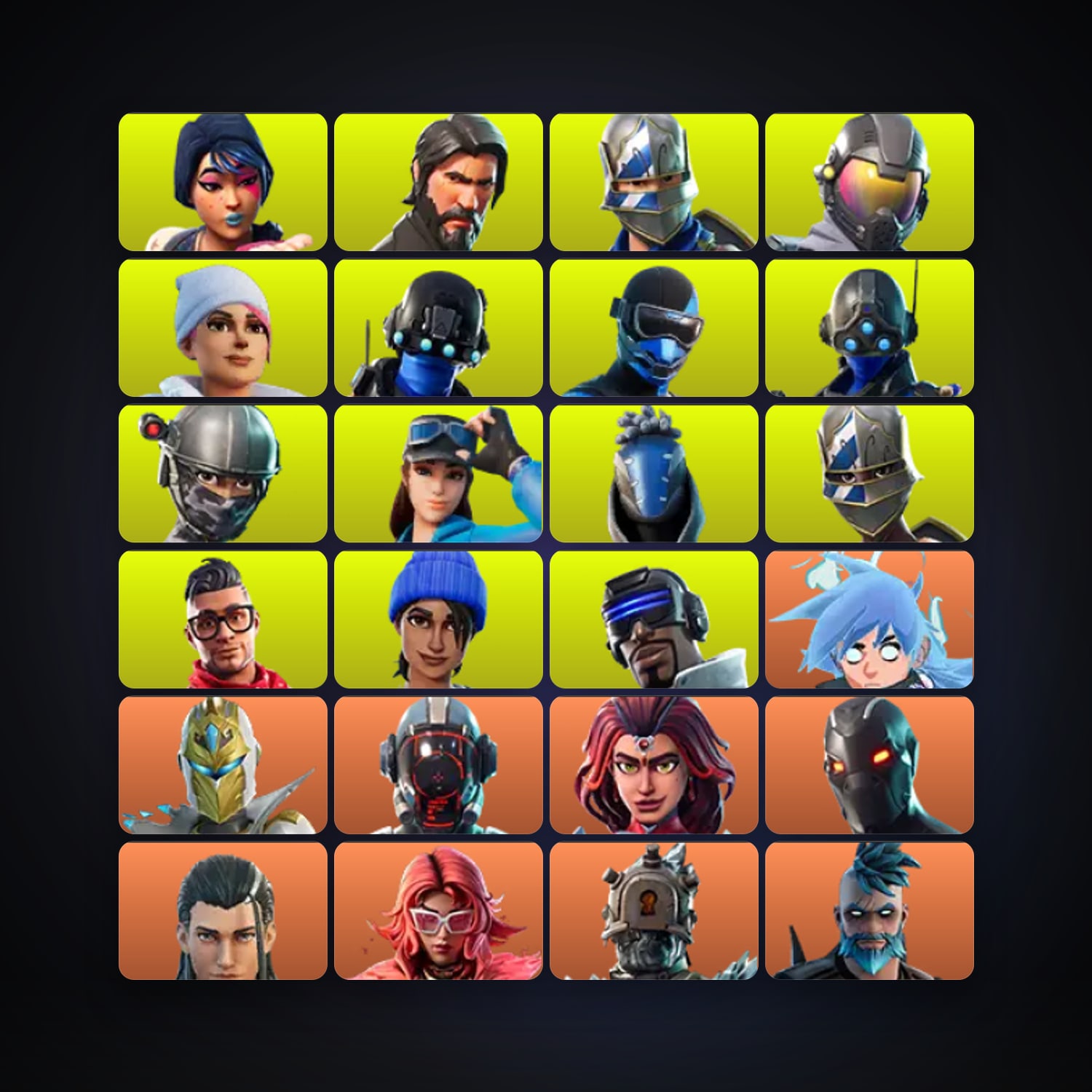 هالحساب فورتنايت Nezumi وSpectra Knight، اللوكر مليان 287 سكن، 1.1K فيبوكس، لفل 2992، 622 فوز — HabibiAccounts
