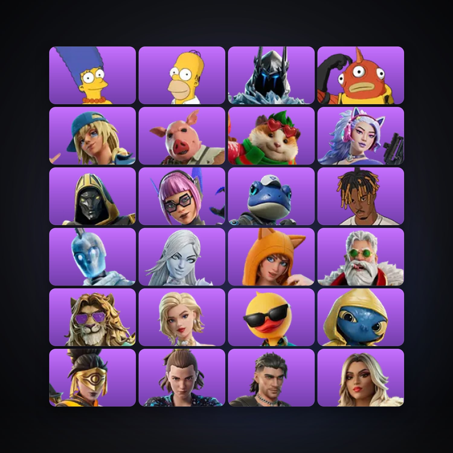 Fortnite locker — 51 skins — 500 V-Bucks — lvl 801 — HabibiAccounts