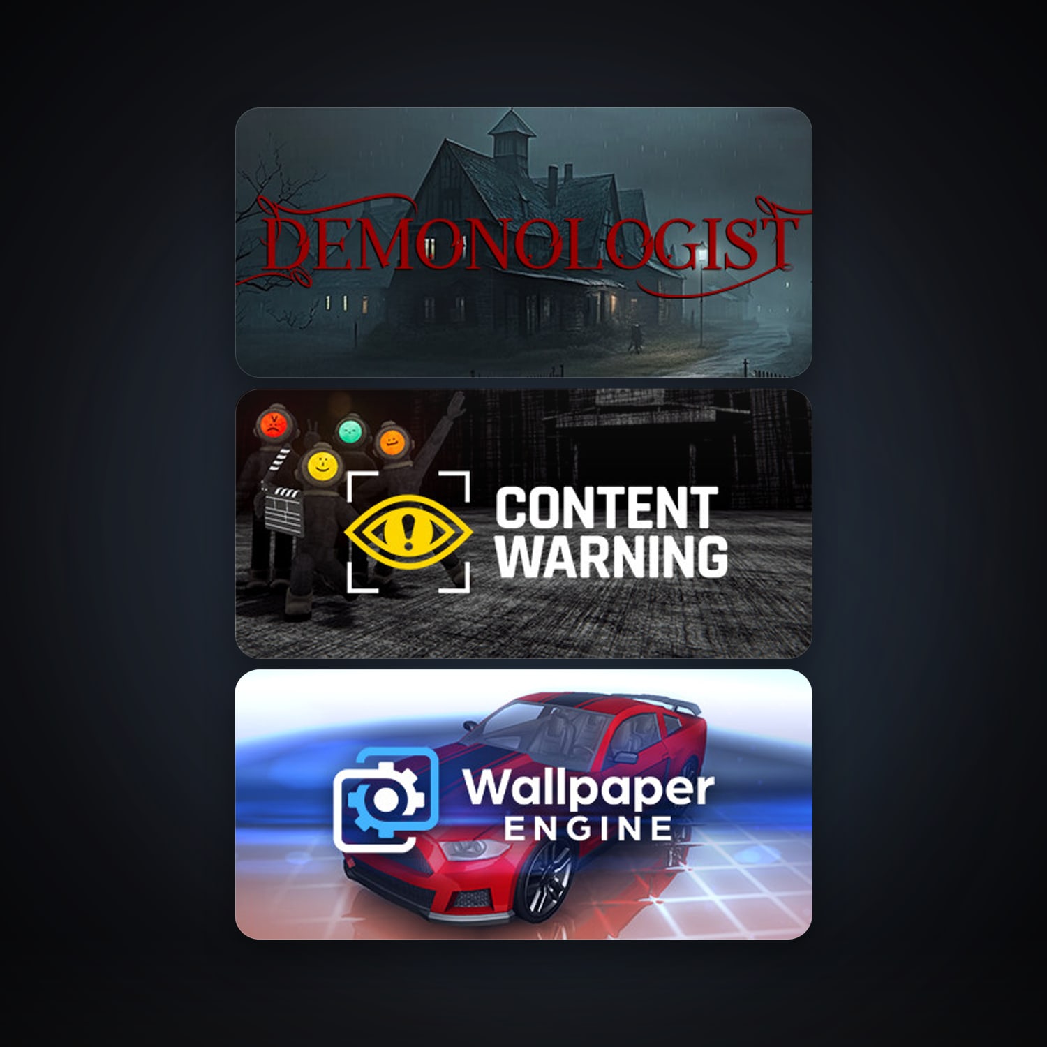Wallpaper Engine + Demonologist, 9 games, clean — HabibiAccounts