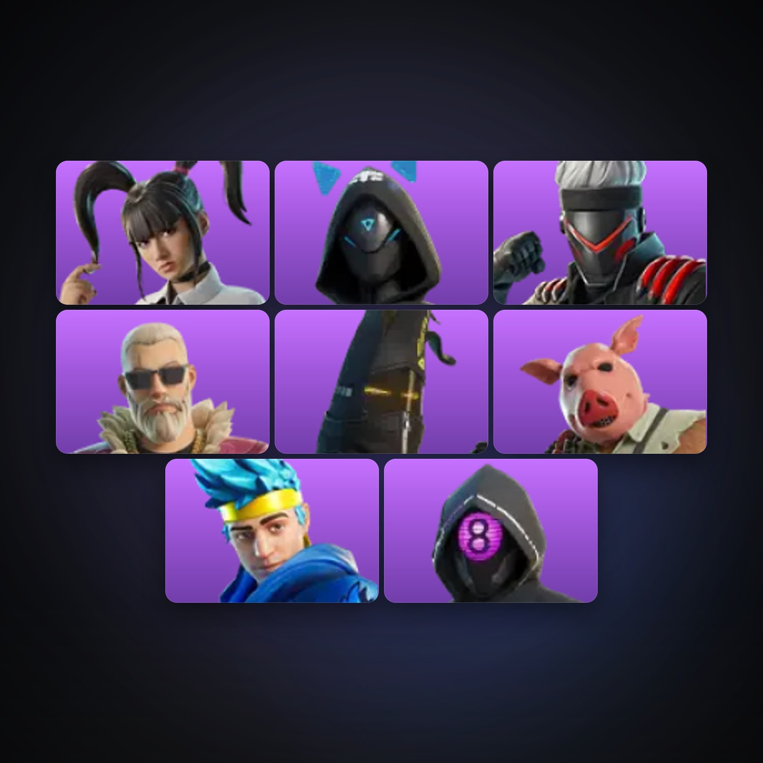Fortnite | 8 Skins | 600 V-Bucks | Level 368 | 9 Wins — HabibiAccounts