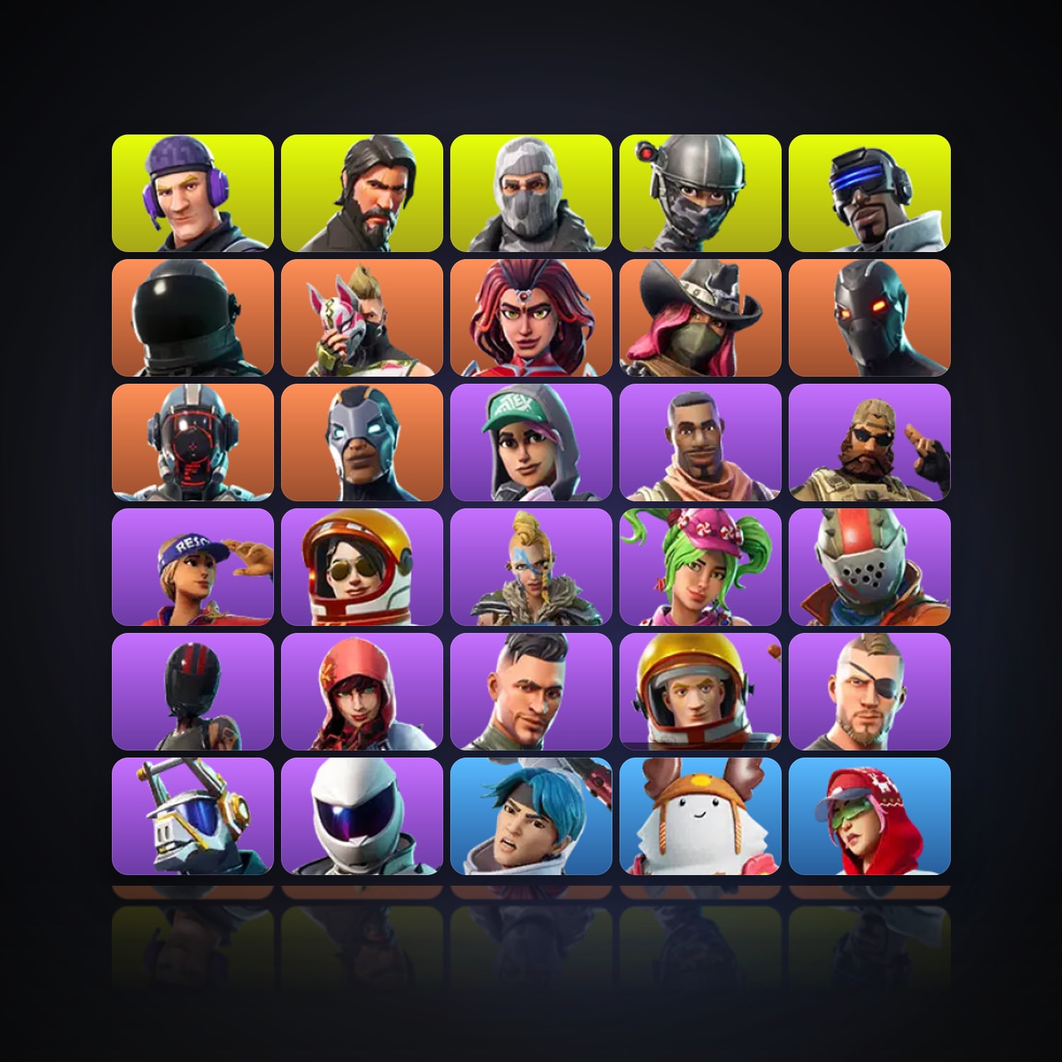 Fortnite | 30 Skins | 300 V-Bucks | Level 526 | 68 Wins — HabibiAccounts