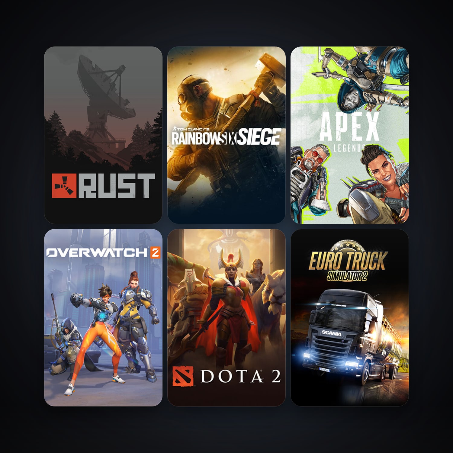 Dota 2 + Euro Truck Simulator 2, 99 games, clean — HabibiAccounts