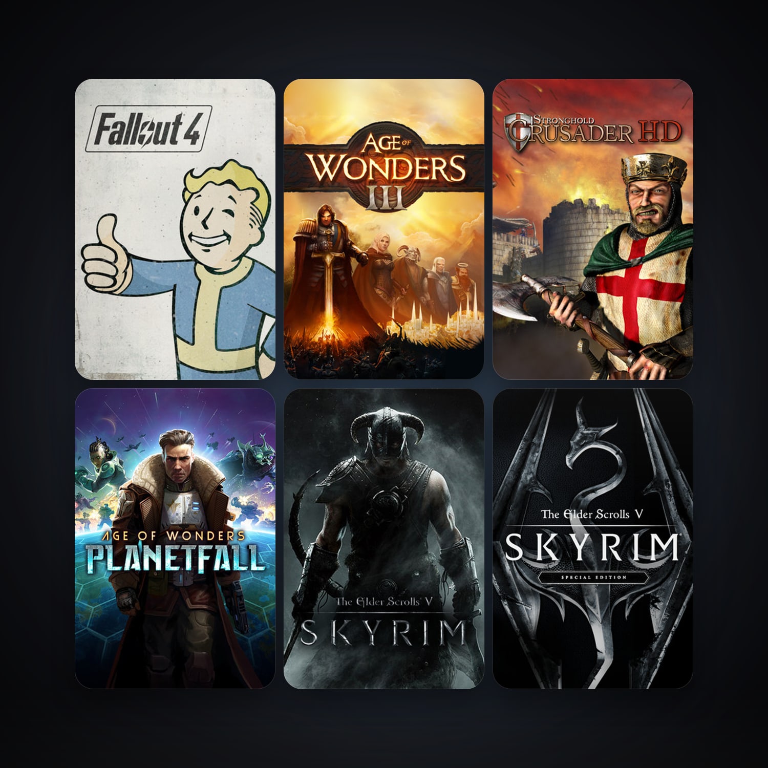 Stronghold Crusader HD + The Elder Scrolls V: Skyrim, 24 games, Steam 10, clean — HabibiAccounts