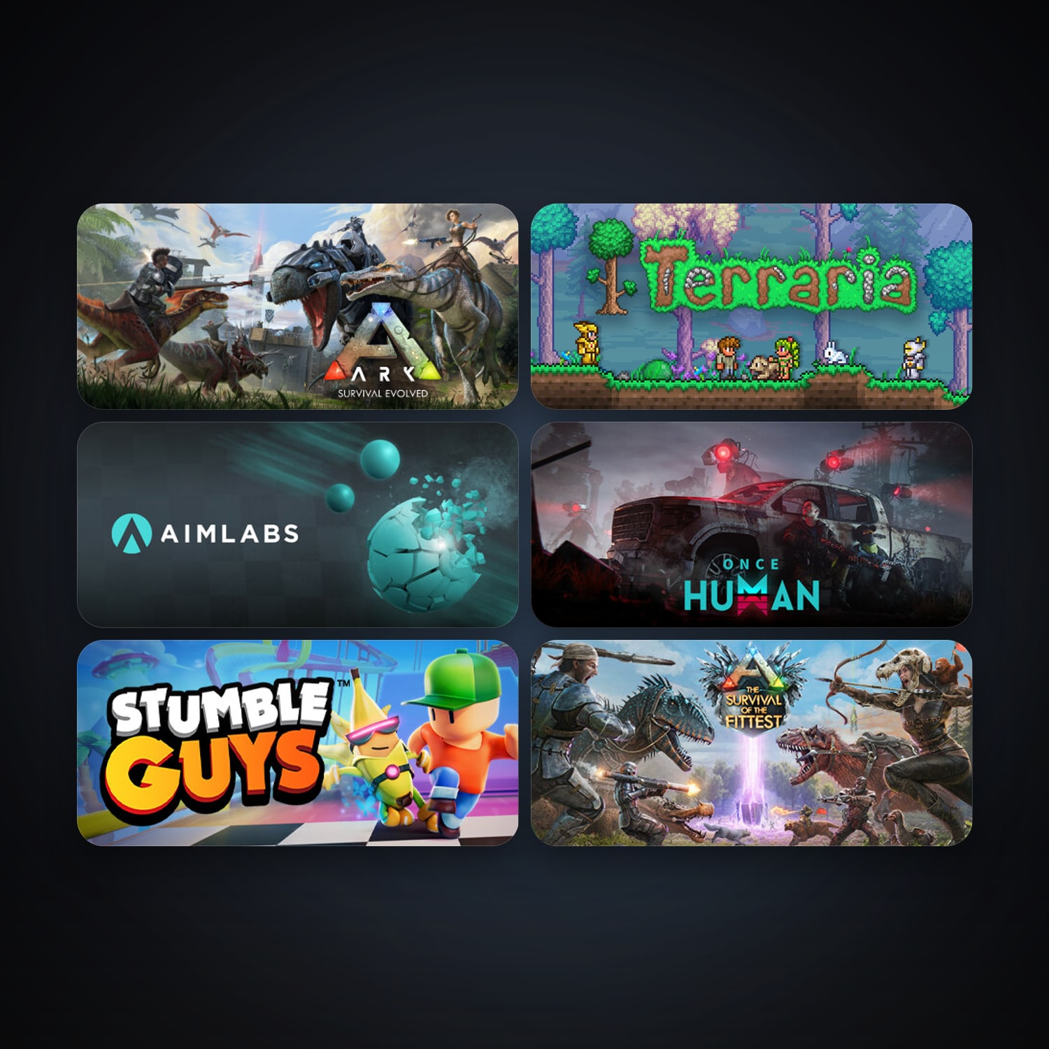 Terraria + ARK: Survival Evolved, 11 games, clean — HabibiAccounts