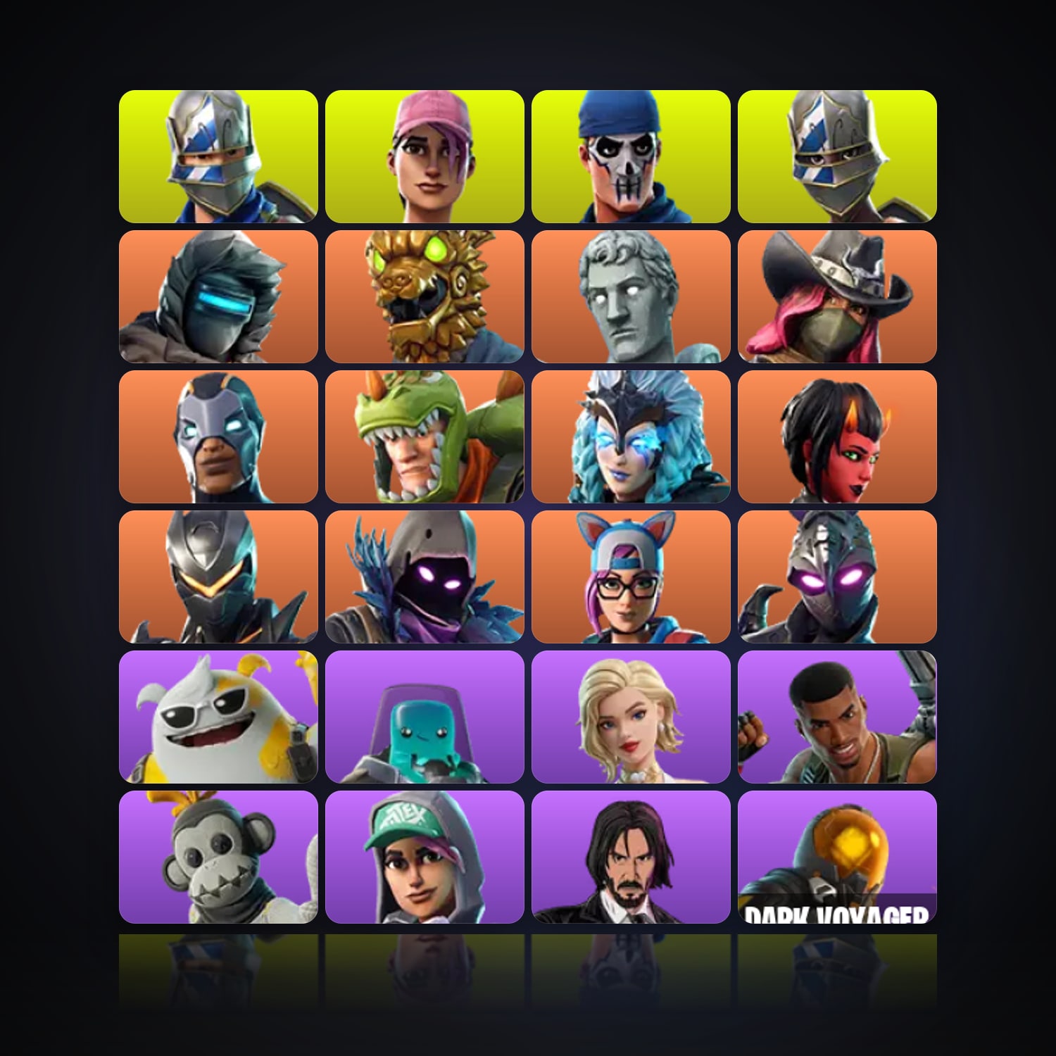 Fortnite | 69 Skins | 100 V-Bucks | Level 977 | 91 Wins — HabibiAccounts