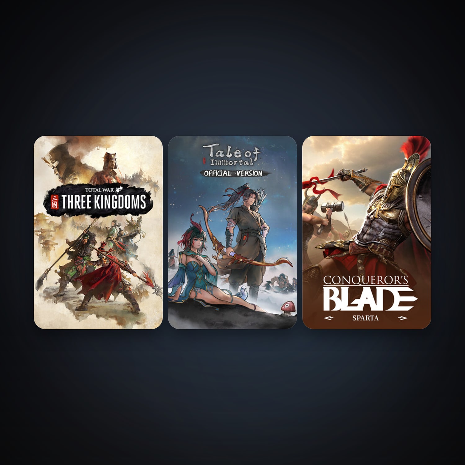 Total War: THREE KINGDOMS + Conqueror's Blade (2020), 6 games, clean — HabibiAccounts
