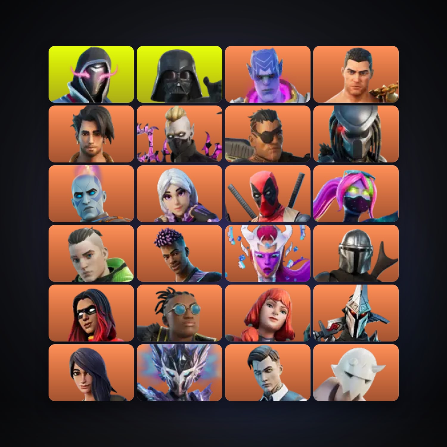 هالحساب فورتنايت، اللوكر مليان 204 سكن، 2.7K فيبوكس، لفل 3379، 650 فوز — HabibiAccounts