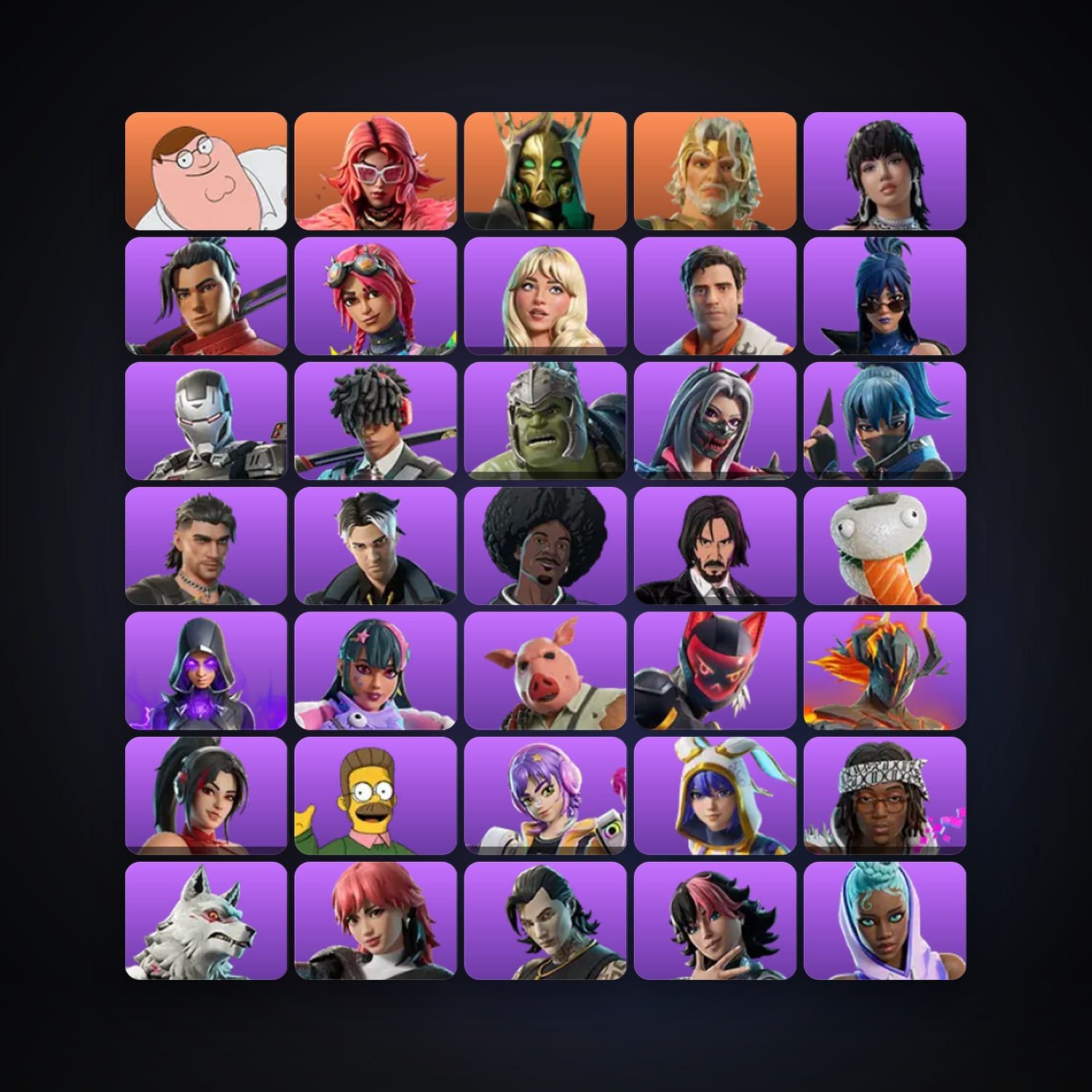 Fortnite | 217 Skins | 4.5K V-Bucks | Level 2968 | 483 Wins — HabibiAccounts