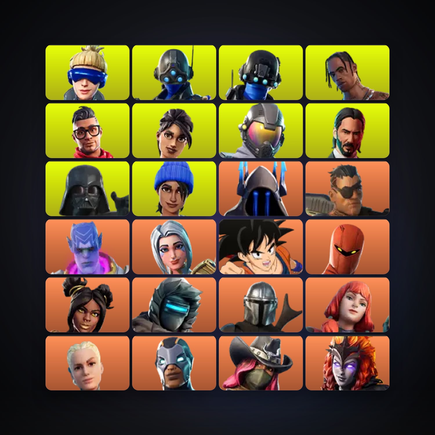 Fortnite locker — 272 skins — 600 V-Bucks — lvl 4145 — HabibiAccounts