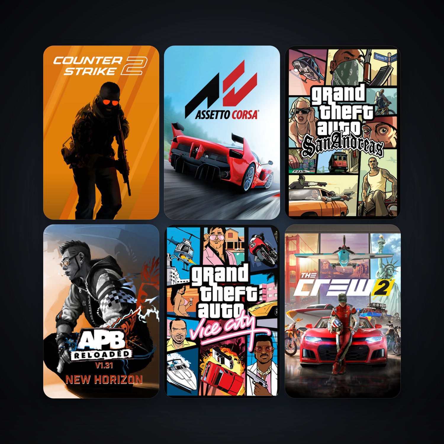 CS2 Prime + Grand Theft Auto: Vice City, 12 games, clean — HabibiAccounts