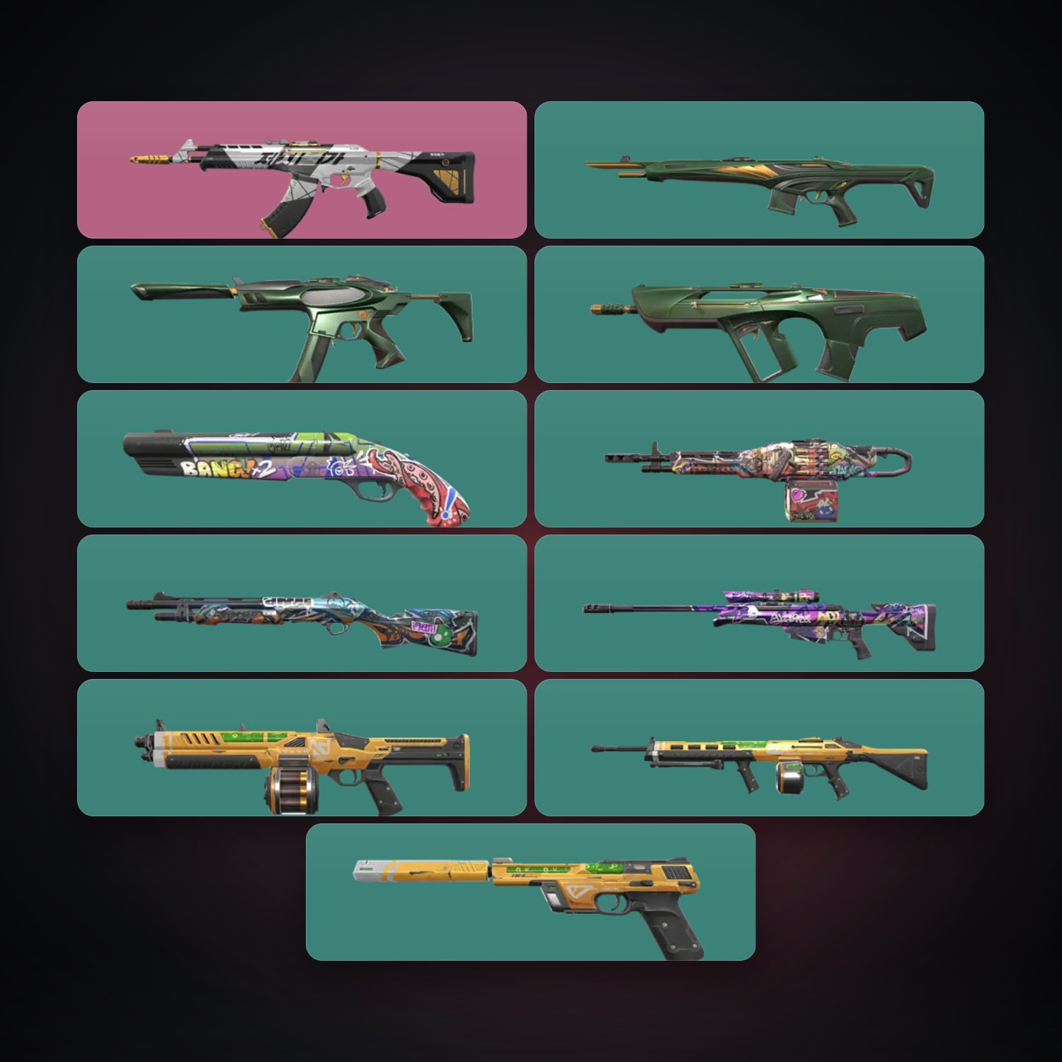 AP Silver 2 locker — 11 skins, lvl 1 — HabibiAccounts