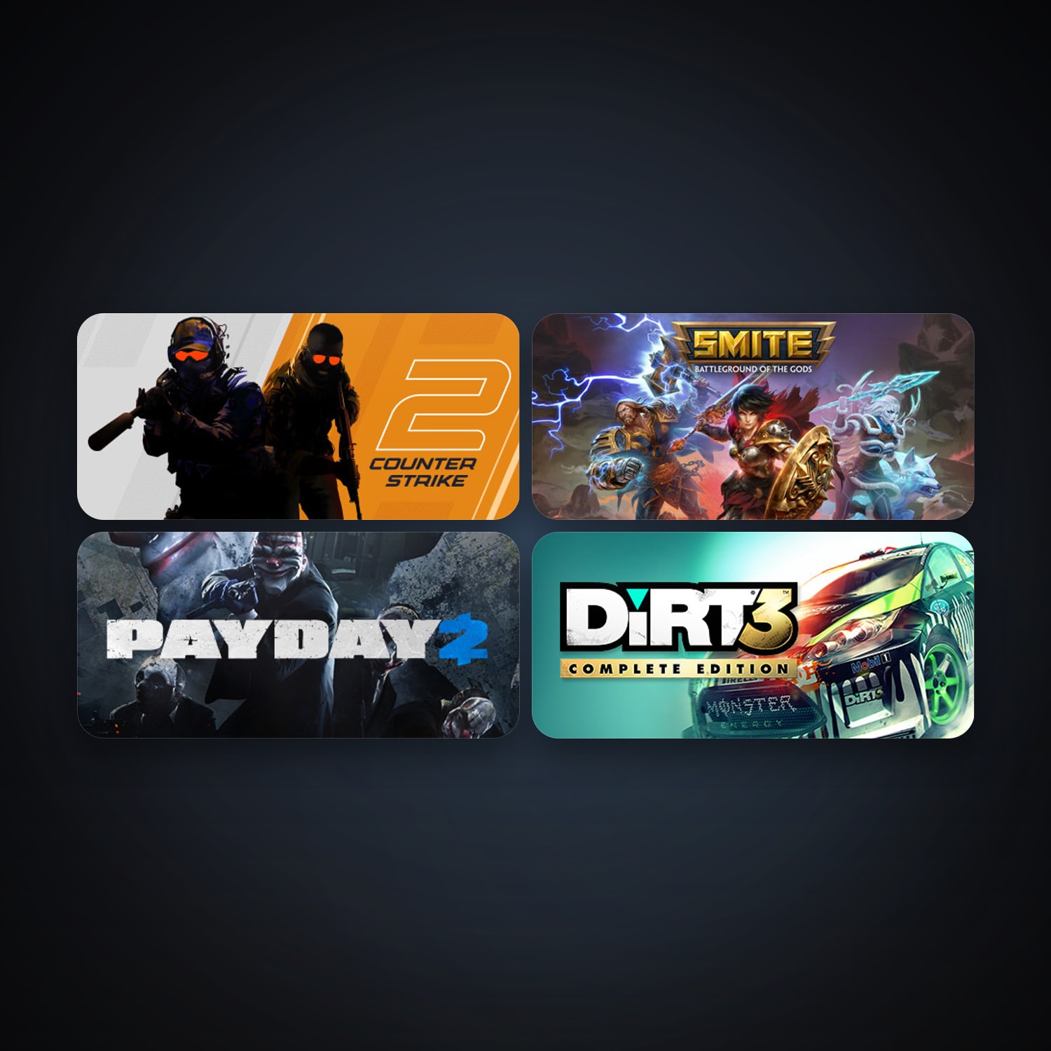 CS2 Prime + PAYDAY 2, 4 games, clean — HabibiAccounts