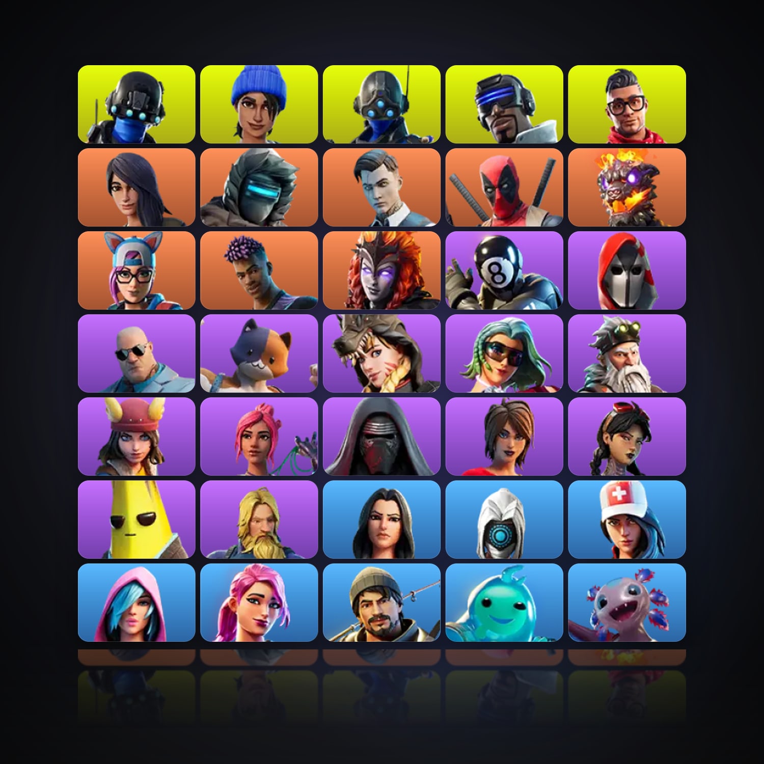 Fortnite | 35 Skins | 1K V-Bucks | Level 557 | 22 Wins — HabibiAccounts