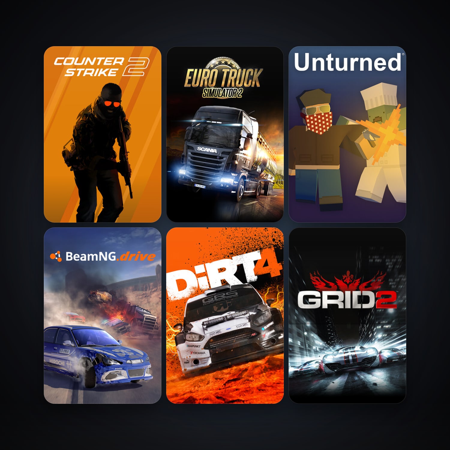 CS2 Prime + Test Drive Unlimited 2, 48 games, clean — HabibiAccounts