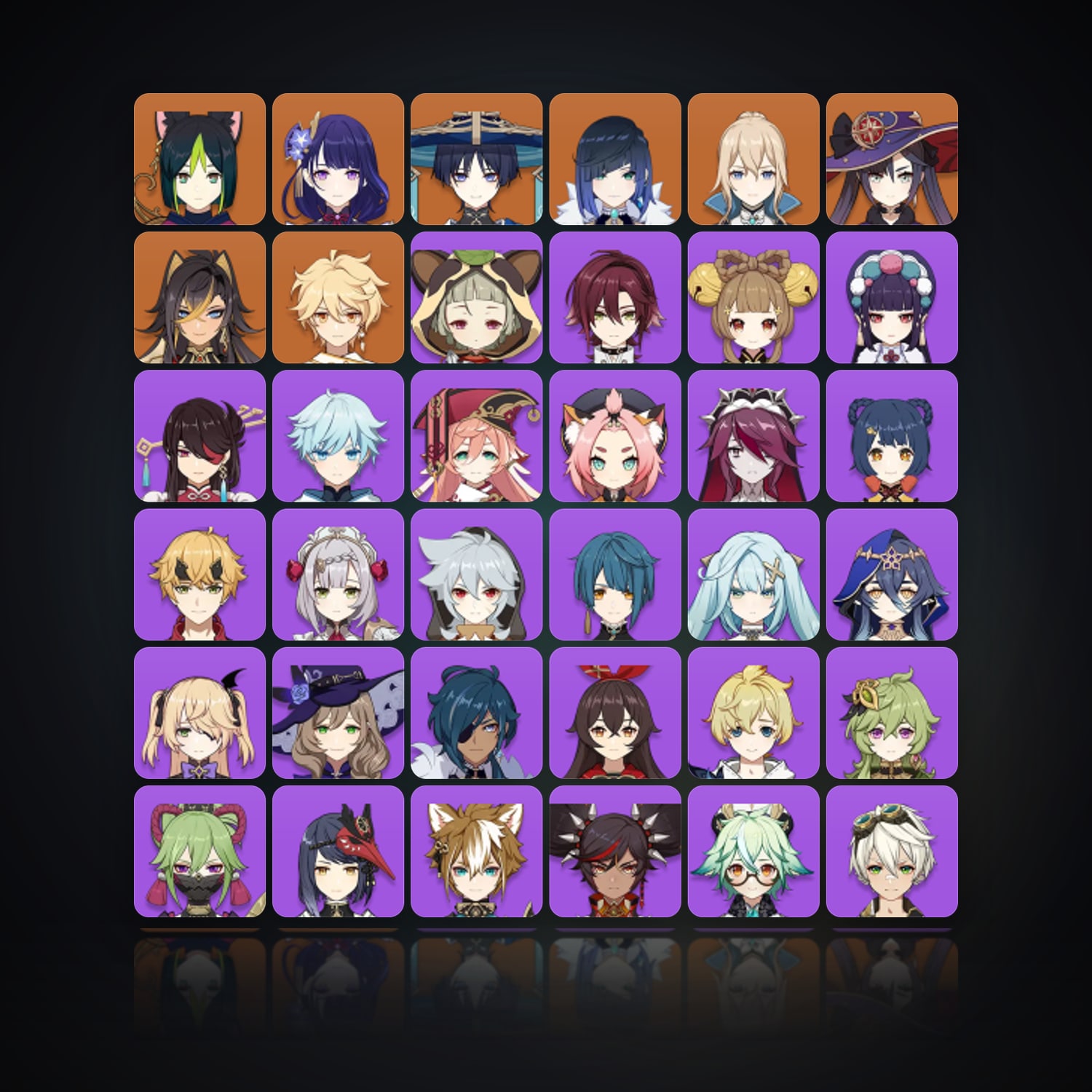 جينشن إمباكت | AR 52 | 38 شخصية | 7× 5★ — HabibiAccounts