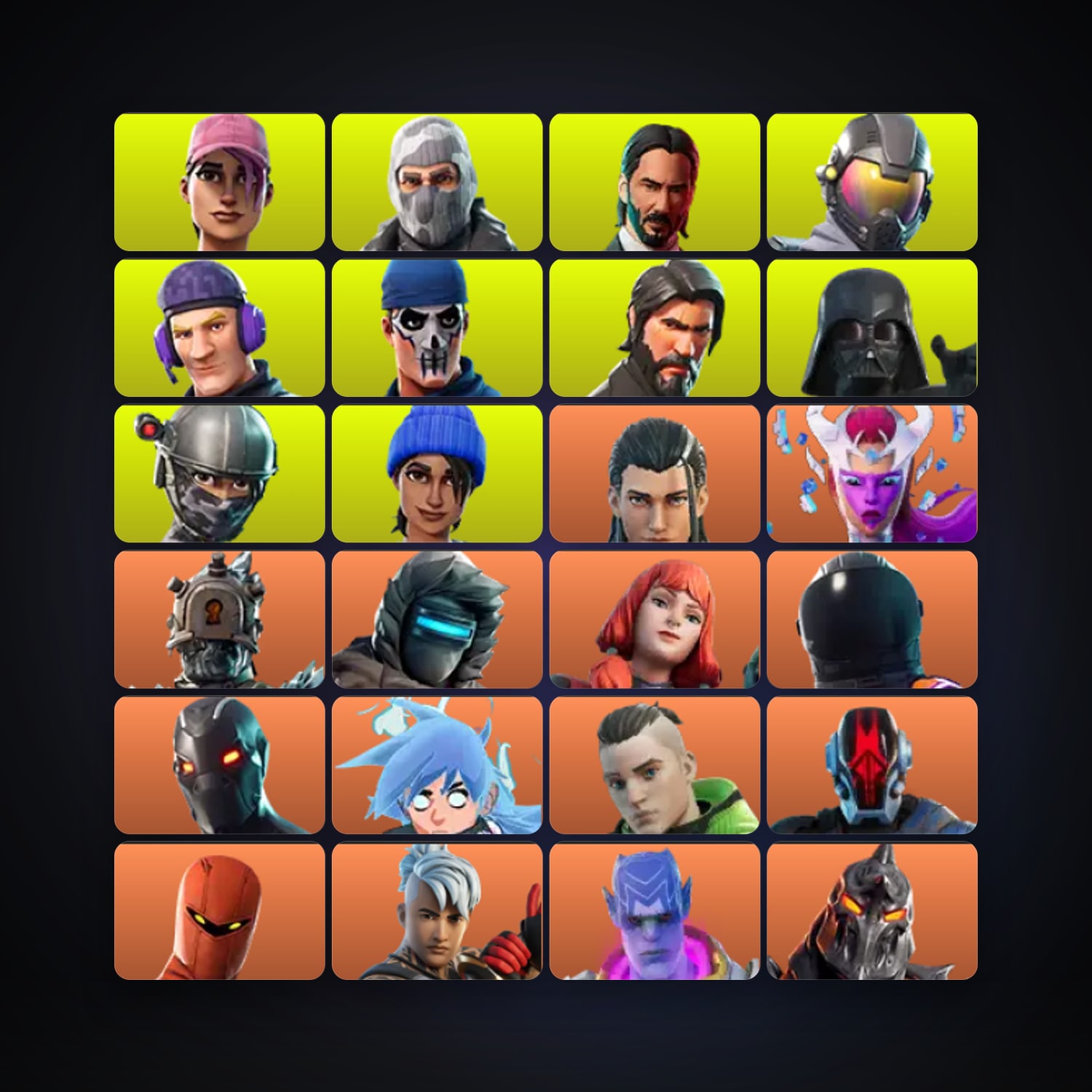 Fortnite locker — 279 skins — lvl 4238 — HabibiAccounts