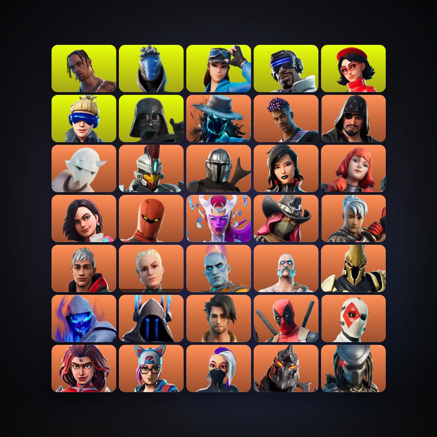 هالحساب فورتنايت، اللوكر مليان 265 سكن، 250 فيبوكس، لفل 3454، 546 فوز — HabibiAccounts