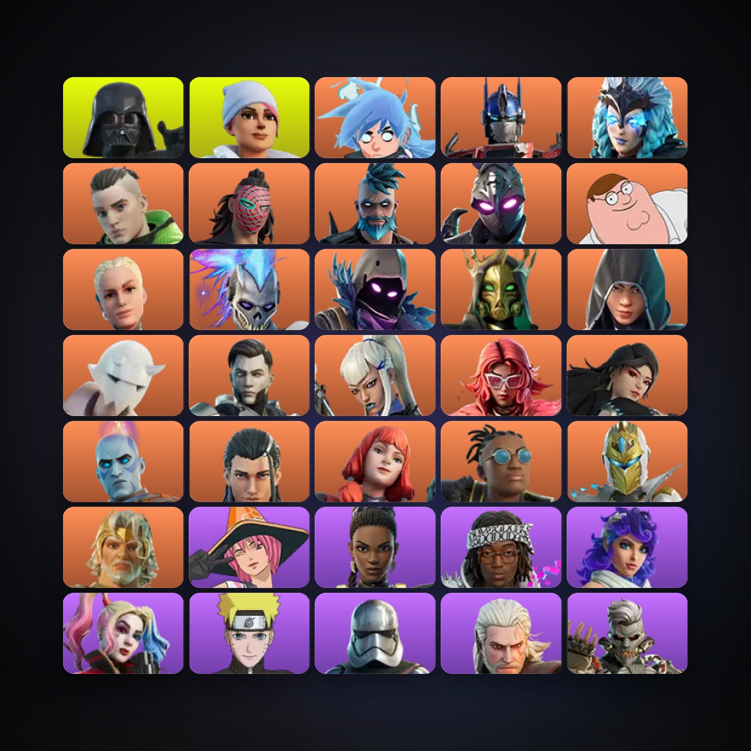 Fortnite locker — 379 skins — 550 V-Bucks — lvl 3107 — HabibiAccounts