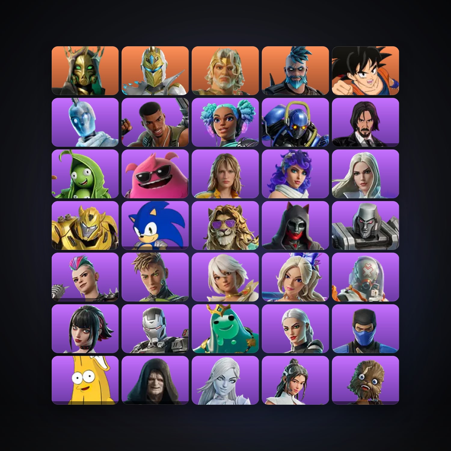 Fortnite locker — 127 skins — 1.5K V-Bucks — lvl 2882 — HabibiAccounts