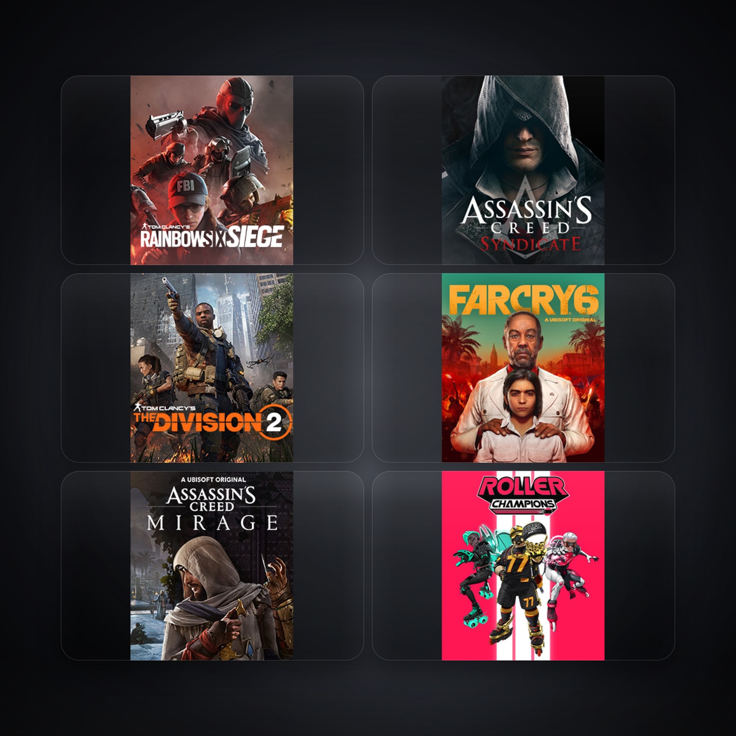 Ubisoft Tom Clancy's Rainbow Six Siege + Assassin's Creed Syndicate — TH — 7 games — HabibiAccounts