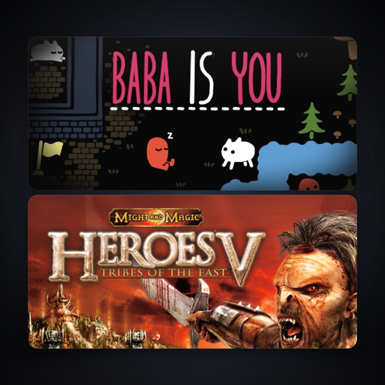Heroes of Might & Magic V: Tribes of the East + Baba Is You, 3 games, clean — HabibiAccounts