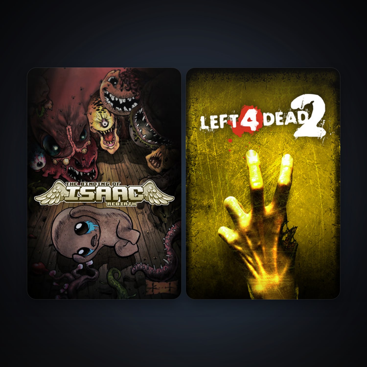 Left 4 Dead 2 + The Binding of Isaac: Rebirth, 8 games, clean — HabibiAccounts