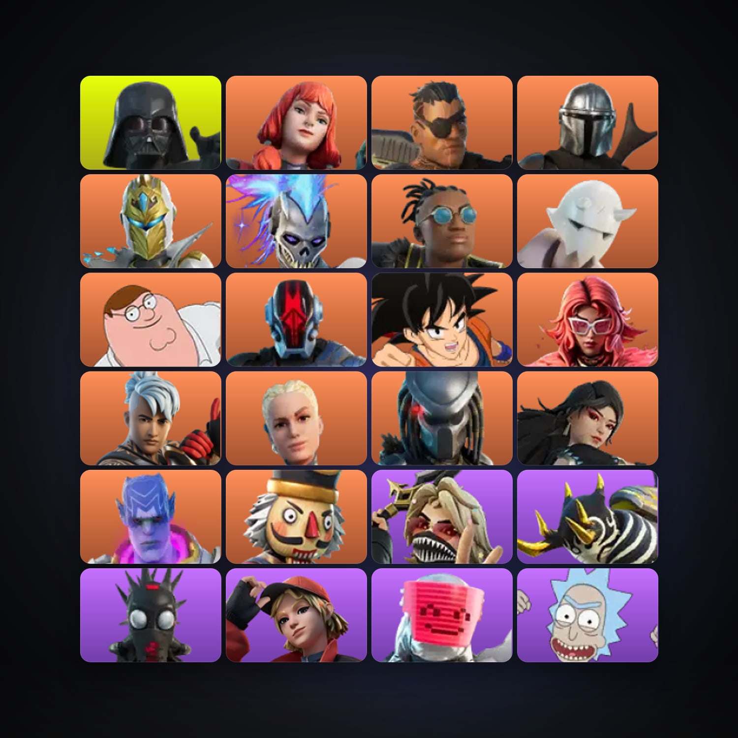 Fortnite locker — 155 skins — 750 V-Bucks — lvl 1439 — HabibiAccounts