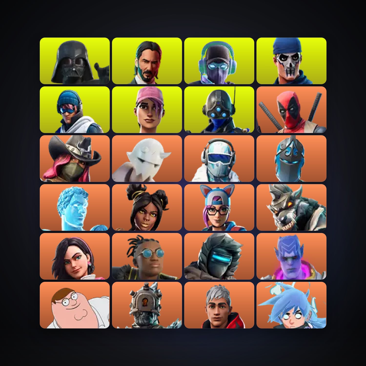 Fortnite | 196 Skins | 1.6K V-Bucks | Level 3534 | 585 Wins — HabibiAccounts
