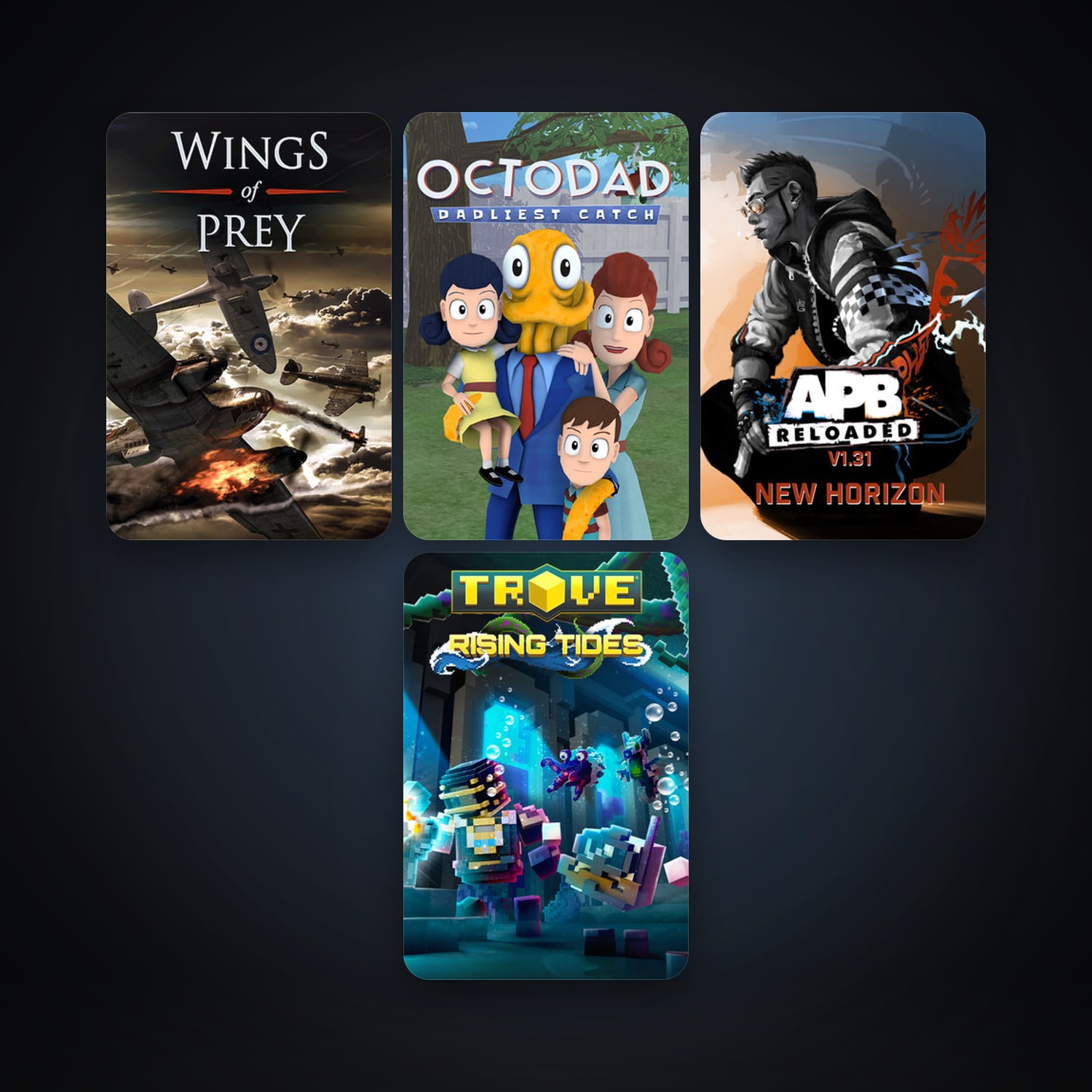 Wings of Prey + APB Reloaded, 9 games, clean — HabibiAccounts