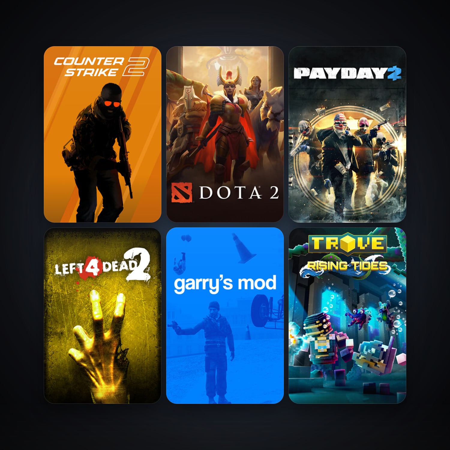 Left 4 Dead 2 + Dota 2, 34 games, Steam 12, clean — HabibiAccounts