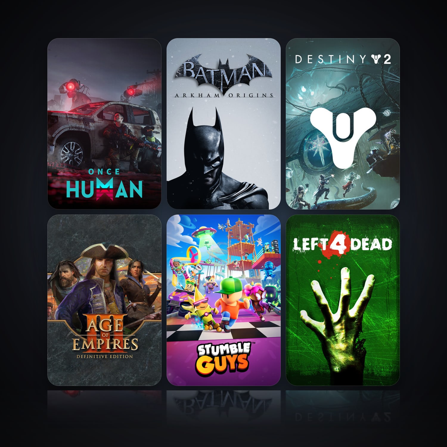 Once Human & Batman: Arkham Origins | 10 Games | Clean — HabibiAccounts