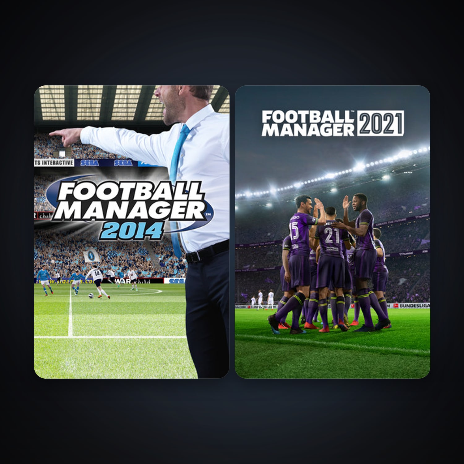 Football Manager 2014 + Football Manager 2021, 4 games, clean — HabibiAccounts