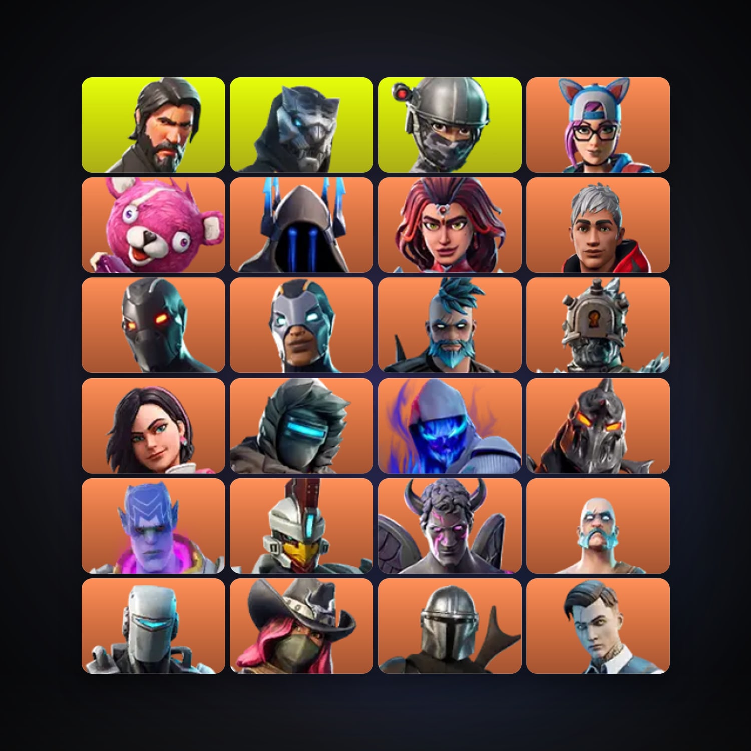 Fortnite locker — 215 skins — 2.6K V-Bucks — lvl 2209 — HabibiAccounts